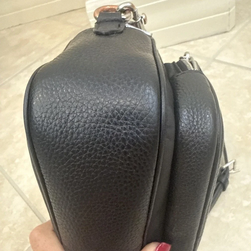 Coach Court Crossbody Camera Bag Nylon & Refined‎ Pebbled Leather C5050 Purse